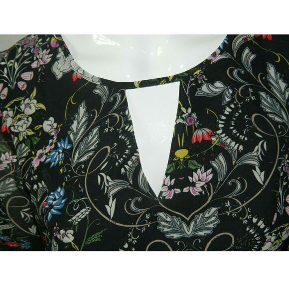 ModCloth‎ Lace & Mesh Dress Maxi Dress  Black Floral Long Sleeves - Picture 4 of 8